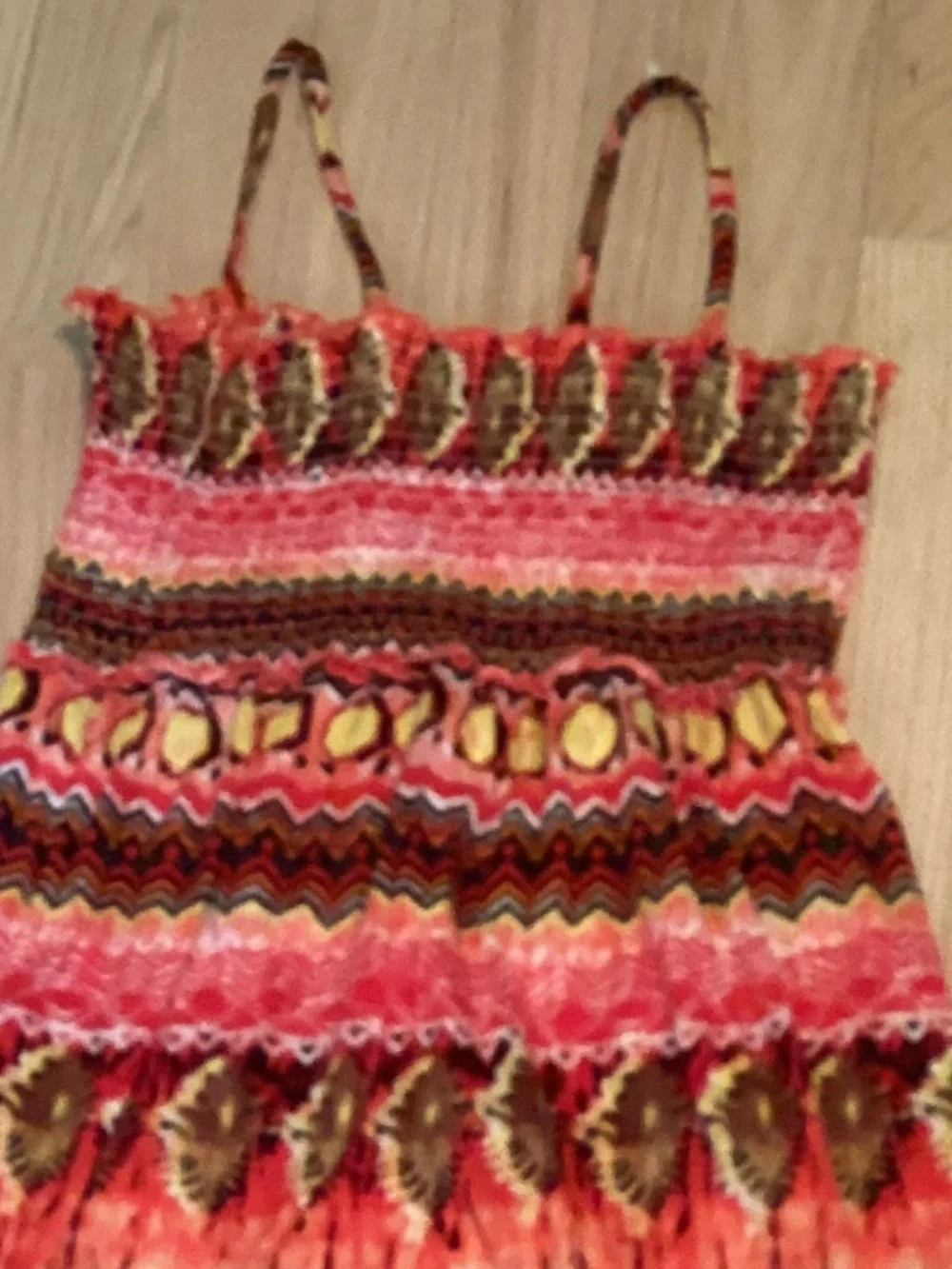 Sun Dress Maxi Smocked Bodice Girls 12/14